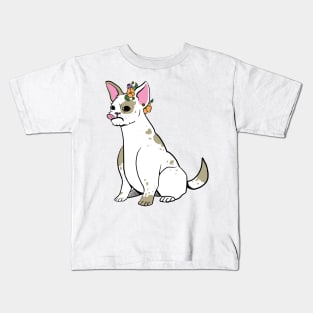 Fancy Floral French Bulldog Kids T-Shirt